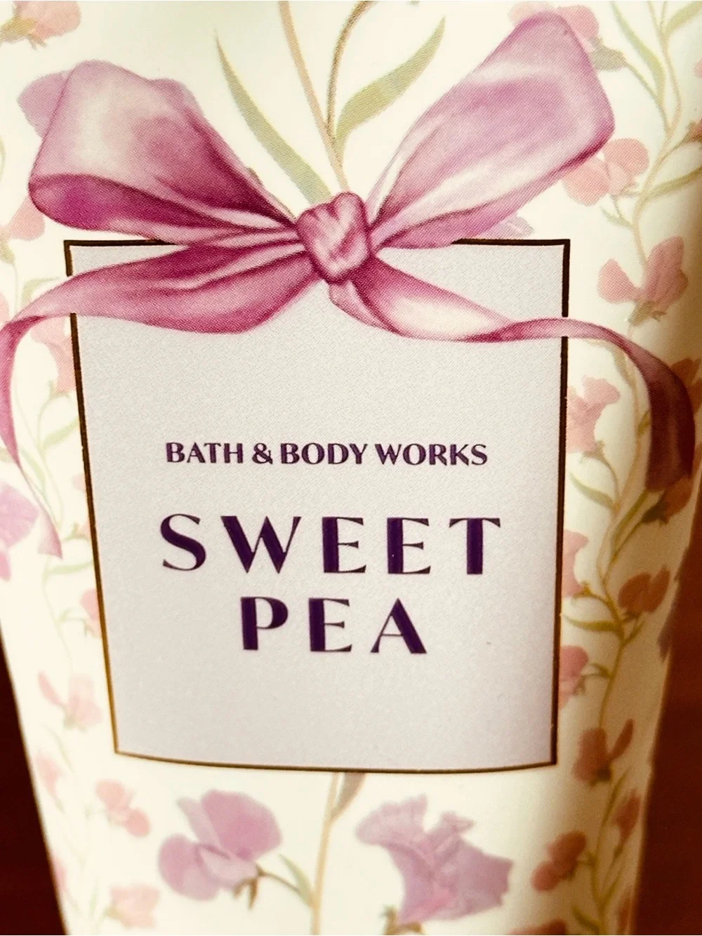 Bath & Body Works Sweet Pea Body Cream - Lavender Pink Floral Tube